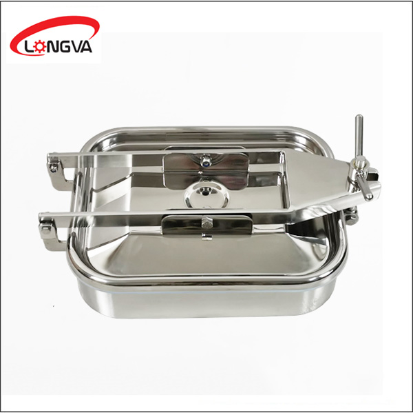 Sanitary Stainless Steel SS304L Square Shape Manhole Cover