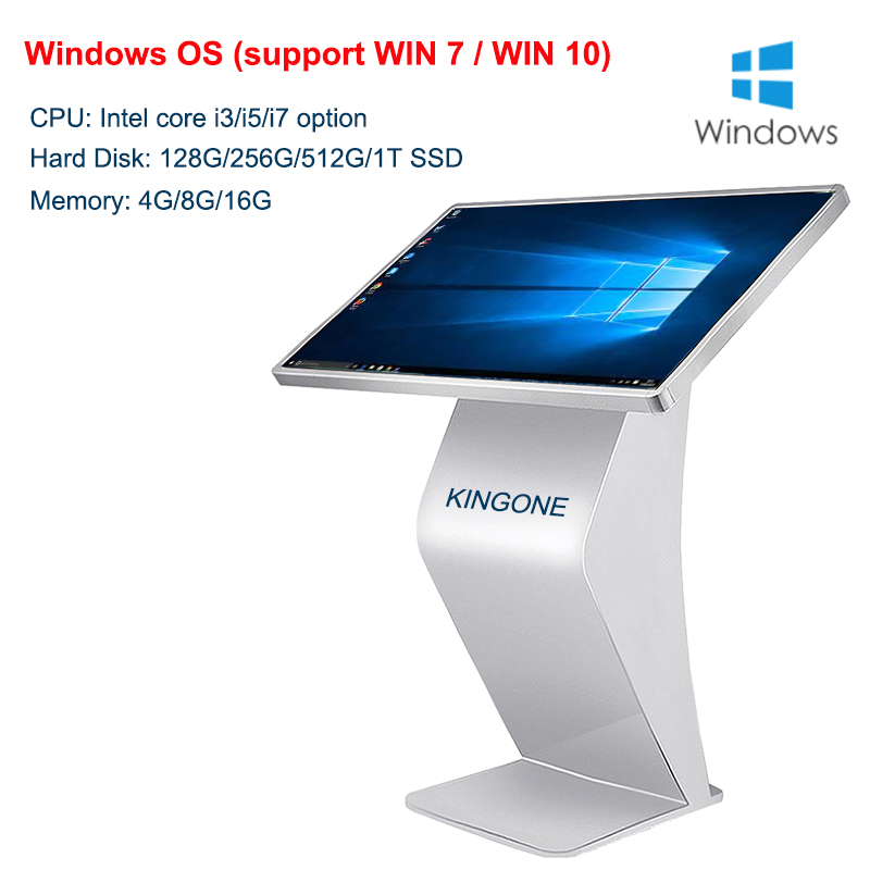 Сенсорный киоск Kingone 55 дюймов Android для навигации и рекламы