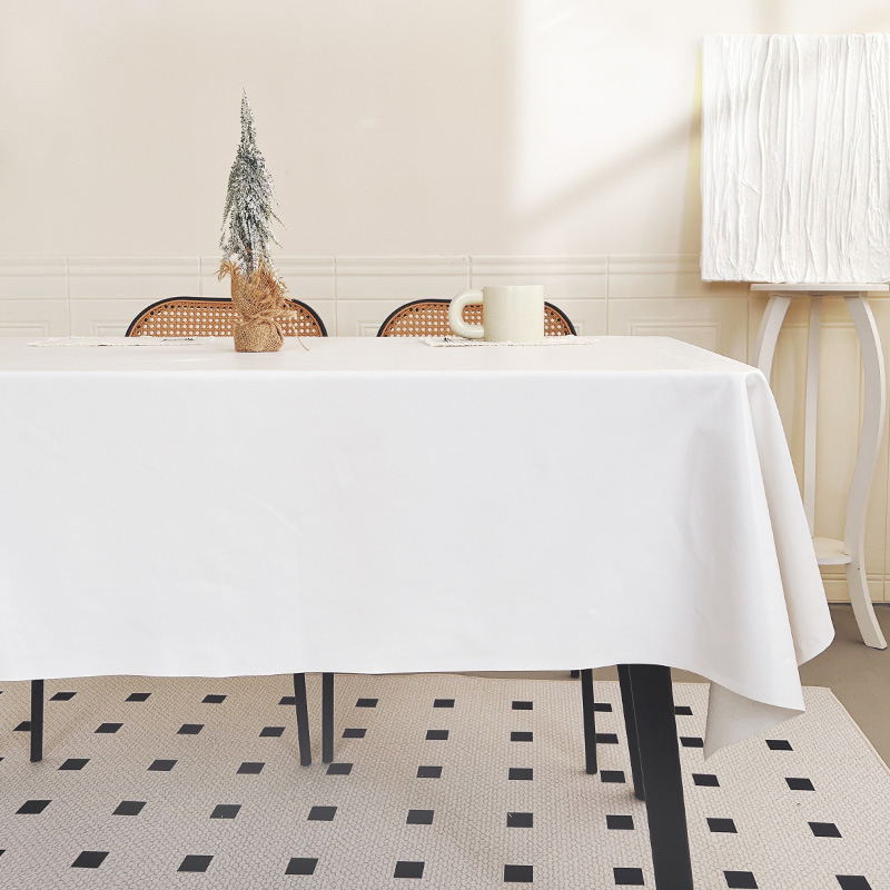 Polyester Tablecloth, Waterproof and Oil-Proof Kitchen Tablecloth, No-Wash Multi-Purpose Tablecloth