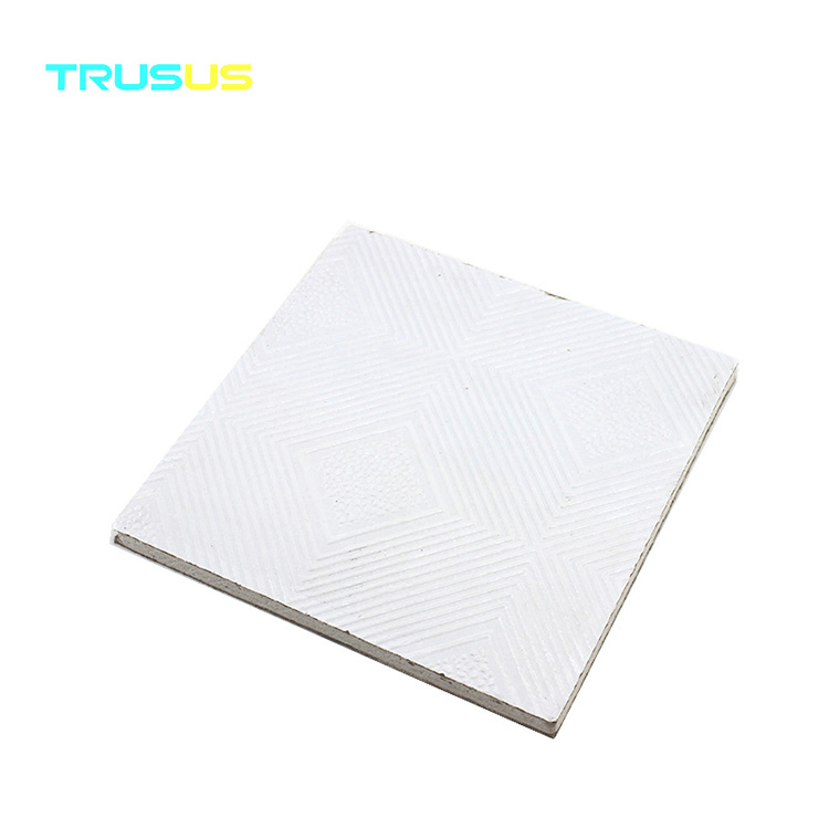 PVC False Ceiling Tile 595mm 600mm PVC Gypsum Ceiling Board Square PVC Ceiling Roof T Grid Ceiling
