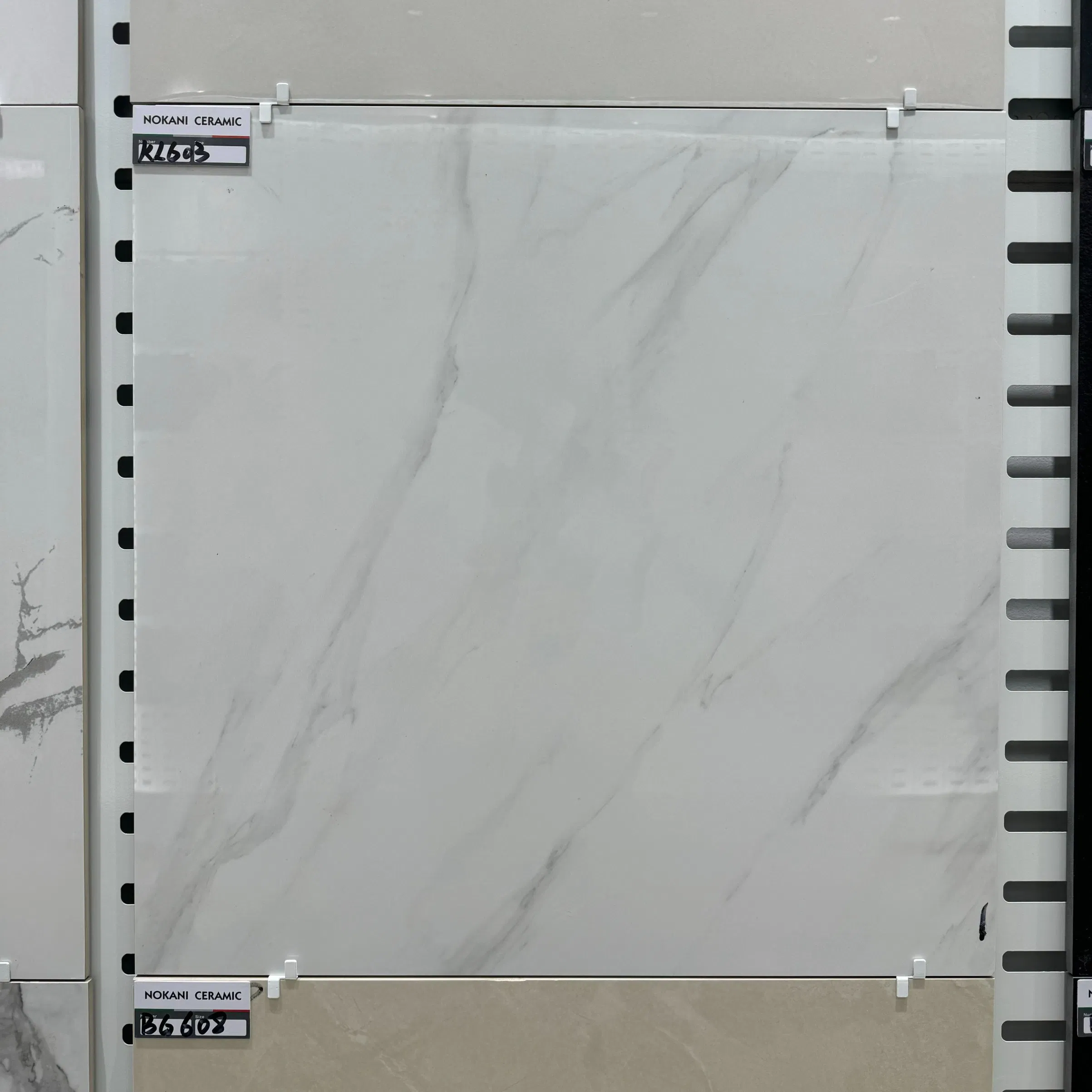 600*600mm White Grey Color Polished Porcelain Floor Tile for Indoor Building Material