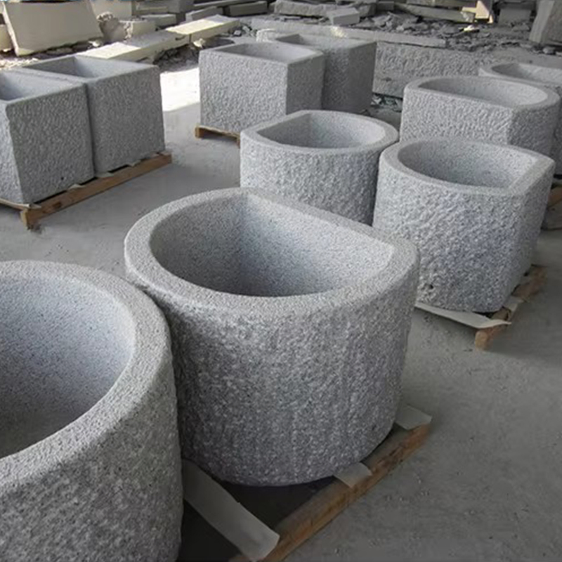 Chinese Granite Planter for Outdoor Decor