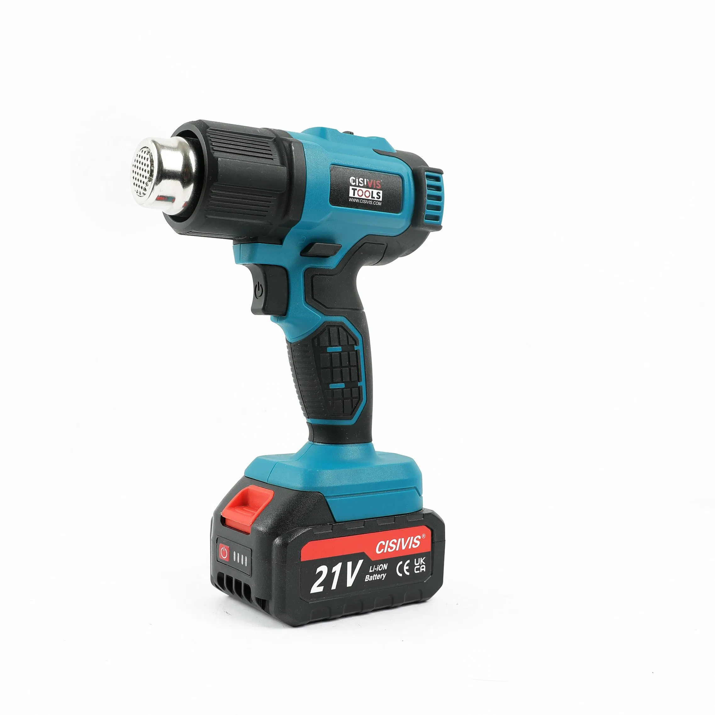 Cisivis Distribute Price 21V Brushed Hot Air Gun Shrink Wrap Mobile Repair 300W Cordless Heat Gun with Nozzle