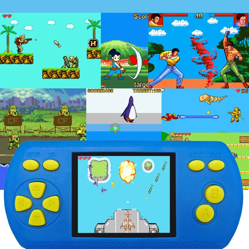Electronic Toy Handheld Game Console with 200 Classic Games 2.2 Inch Screen