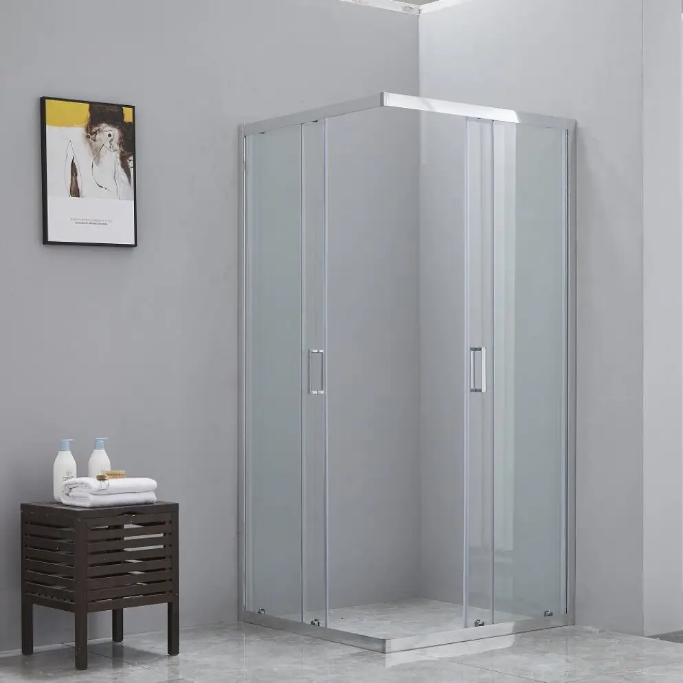 Wholesale Custom Size Interior Aluminum Alloy Glass Casement Swing Bathroom Door