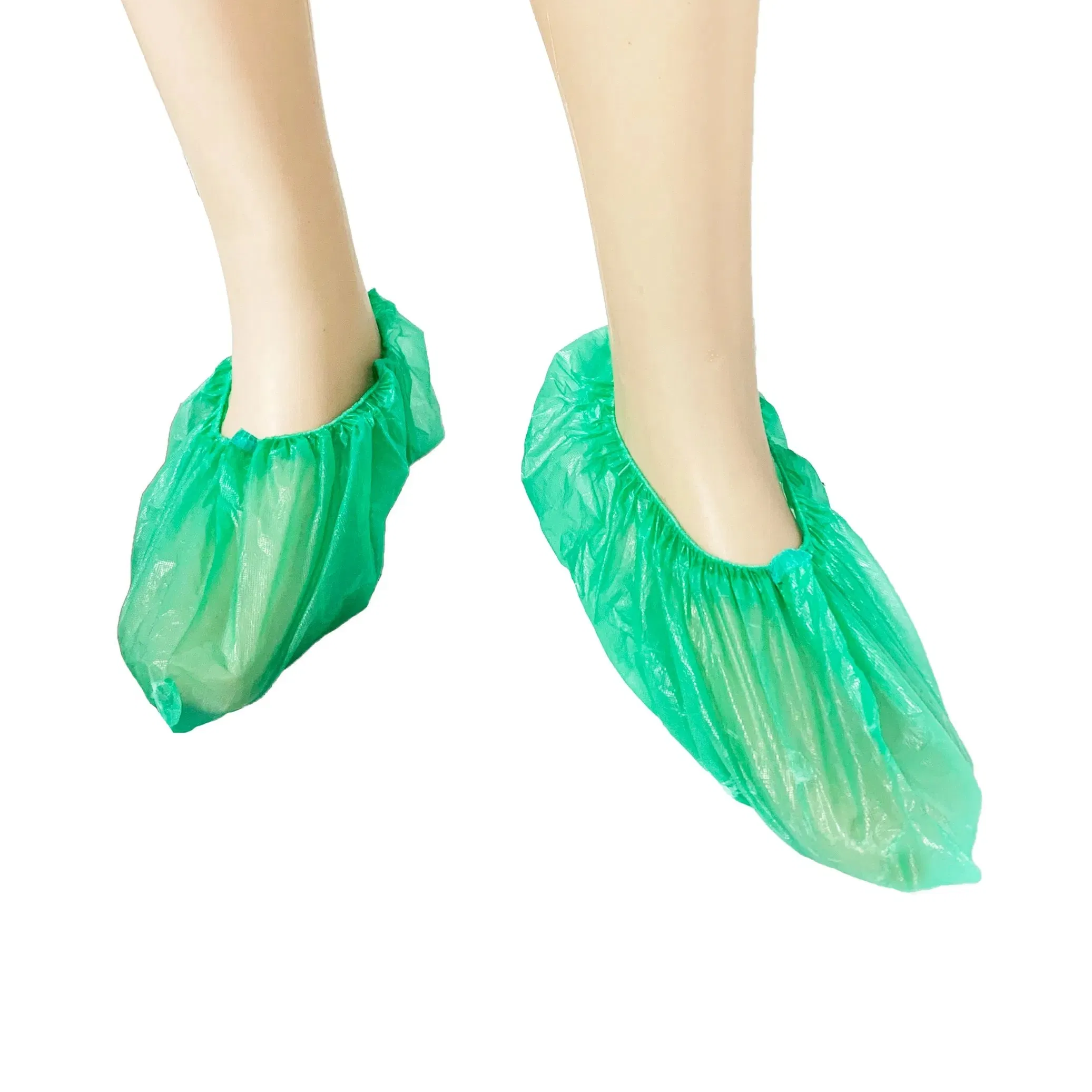 Medical Disposable CPE Shoecover Cleanroom PE Anti Slip Plastic Waterproof Shoe Cover