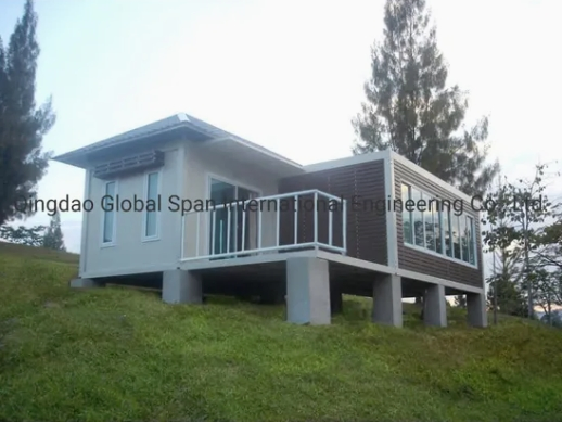 Imitation Wood Grain Double Storey Dormitory Modular Prefabricated Houses Prefab Home Container House