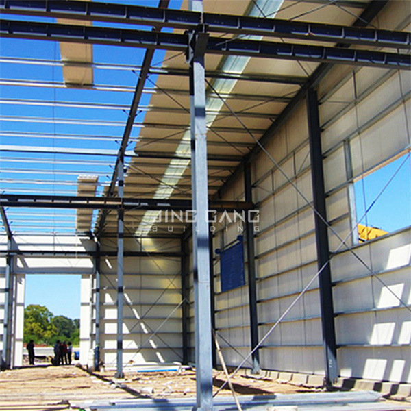 Q235 Q355 Metal Frame Galvanized Industrial Prefab Design Prefabricated Workshop/Warehouse Steel Structure with Painted Sandwich Panel