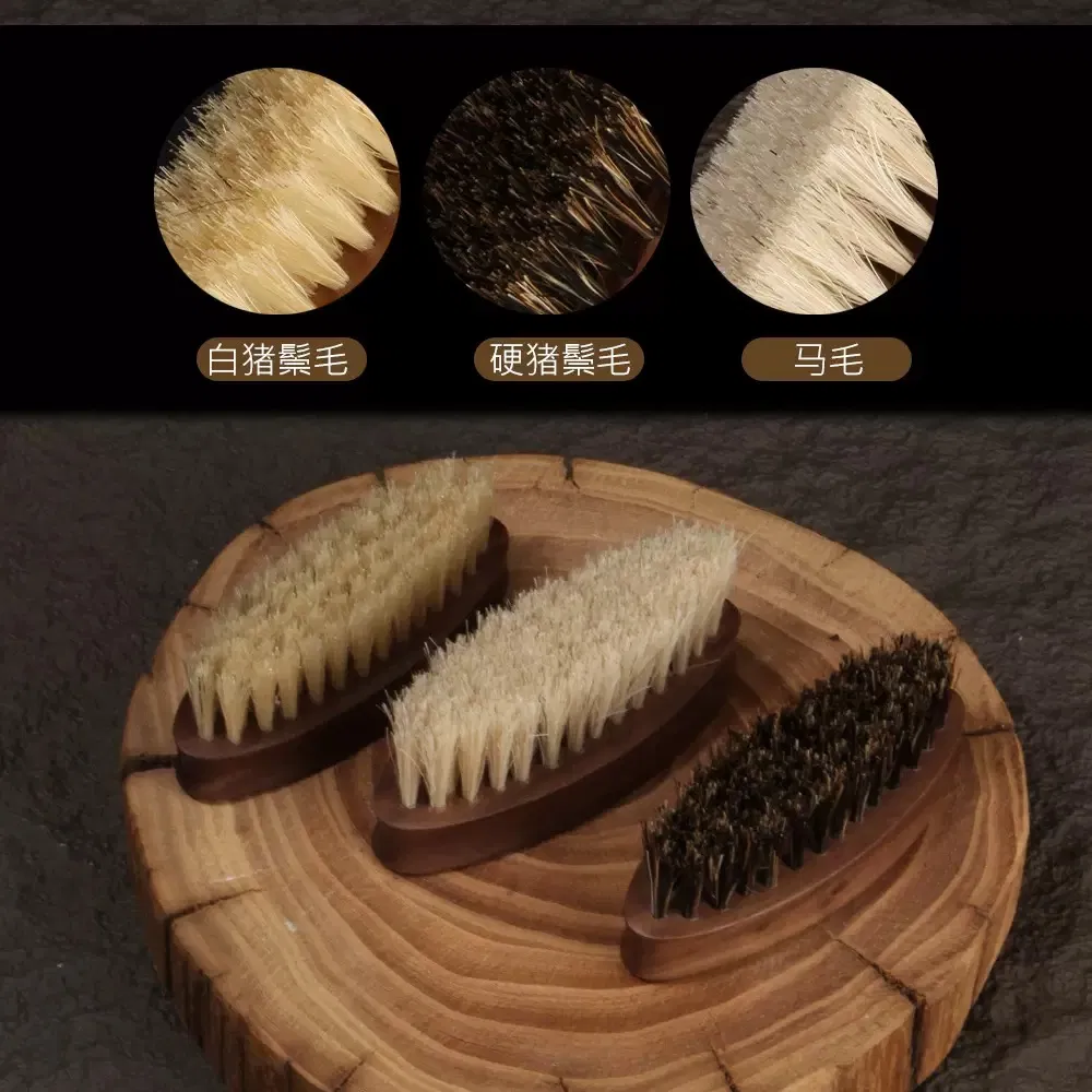 Hot Selling European and American Men's Styling Care/Beech Wood Bristle Beard Brush