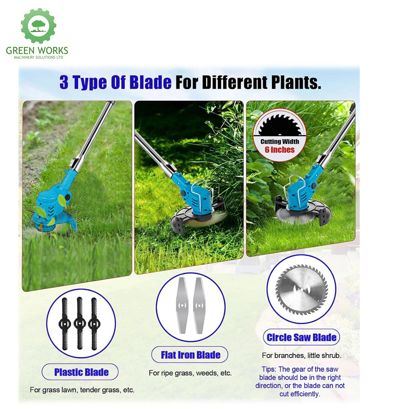 High Power Handheld Grass Weeding Electric Lawn Mower for Household Garden Tree Cutting Machine