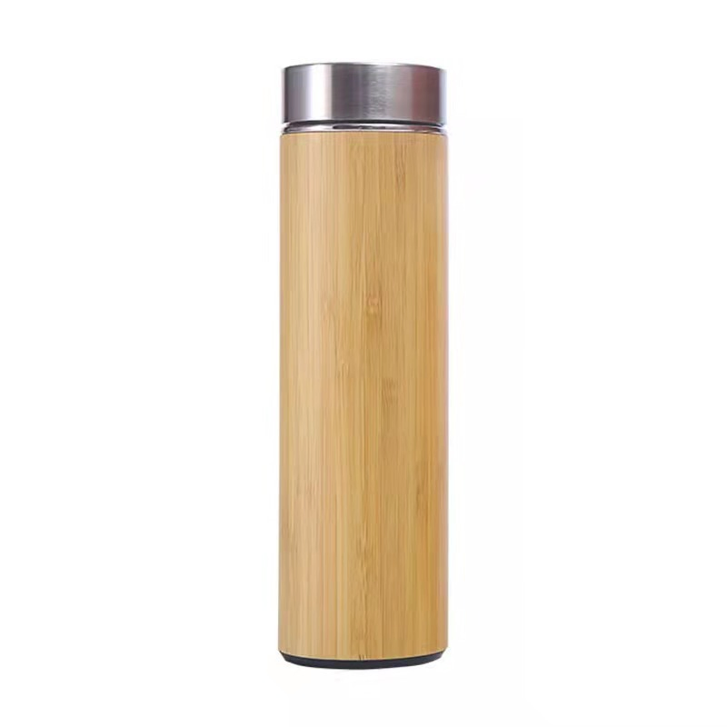 450ml Double Wall Vacuum Flask with Bamboo Lid