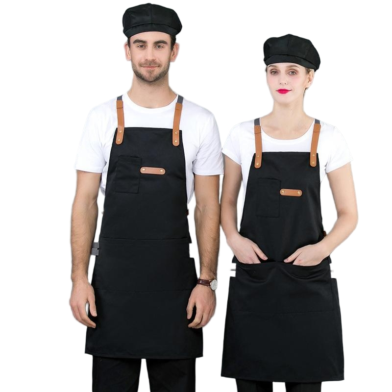 Wholesale Leather Linen Denim Tea Kitchen Milk Waist Canvans Cook Bib Apron