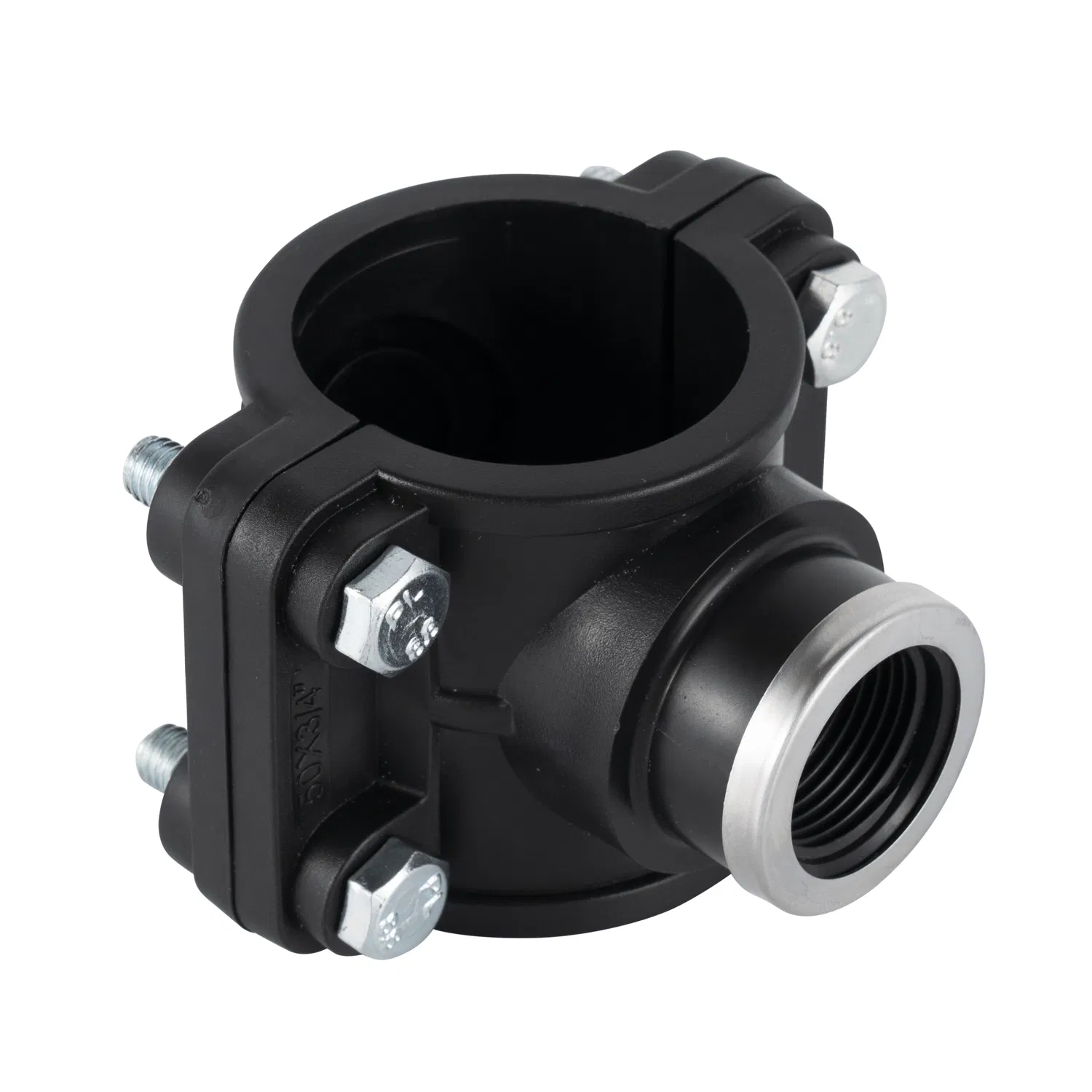 Iron Ring Secured PP Saddle for Sprinkler Irrigation Pipe Fittings