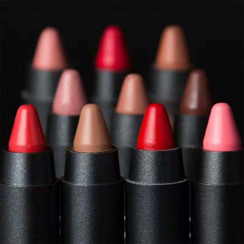 New Custom Creamy Lipliners Vendor Waterproof Crayon Lipstick Pencil Private Label Vegan Matte Black Lipliner