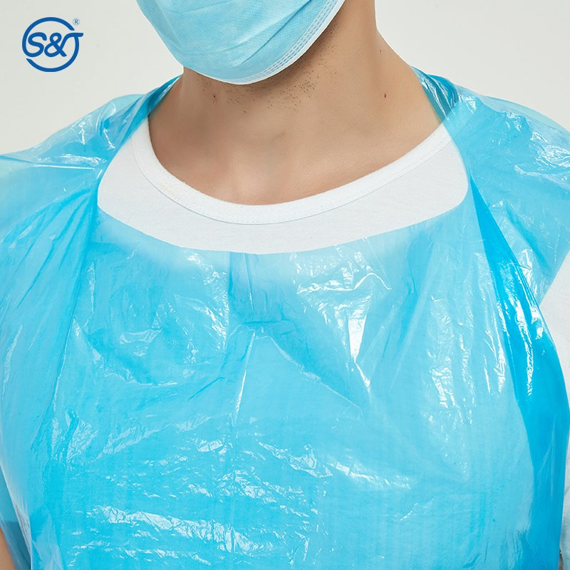 Cleaning Disposable Plastic PE Apron Waterproof Plastic Disposable PE Apron Biodegradable Disposable Aprons