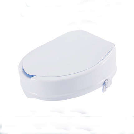 Raised Toilet Seat with Lid for Elderly Disabled High and Elevated Lifter Extender Toilet Seat Riser