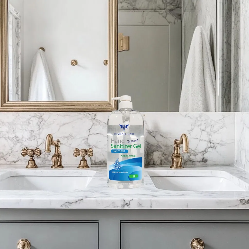 1L 75% Alcohol Instant Hand Sanitizer Gel Wash-Free Anti-Bacteria Moisturizing Disinfectant Hand Gel Portable & Bulk 75% Alcohol Instant Hand Sanitizer