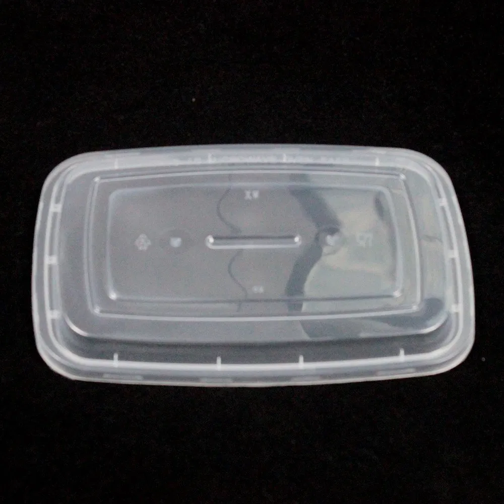 Dsipsoable Plastic Tableware 222mm Length PP Plastic White Box with Lid Clear