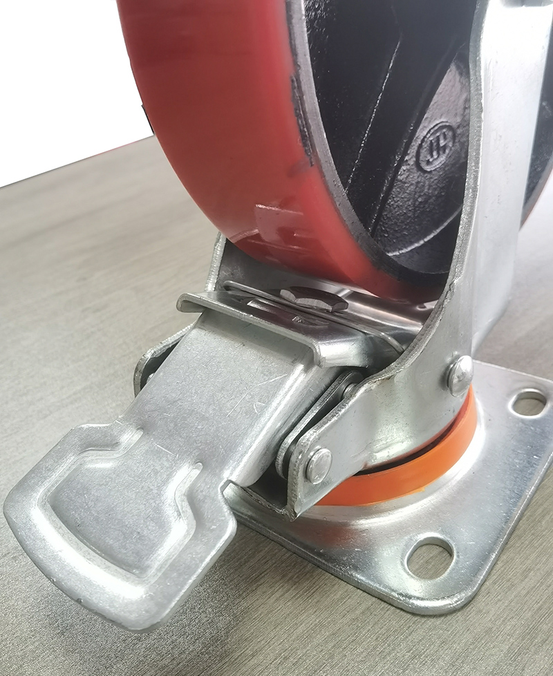 Scaffolding Cast Iron Rubber Caster Industrial Small PU Swivel Caster Wheels