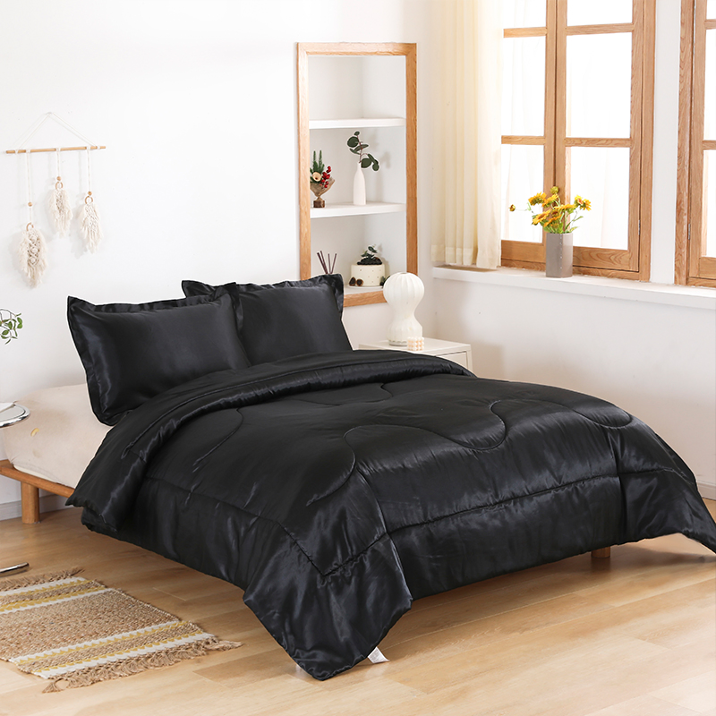 Silk Bedding Set Bed Set Bedspread Silk Duvet Cover Comforter Set Quilt