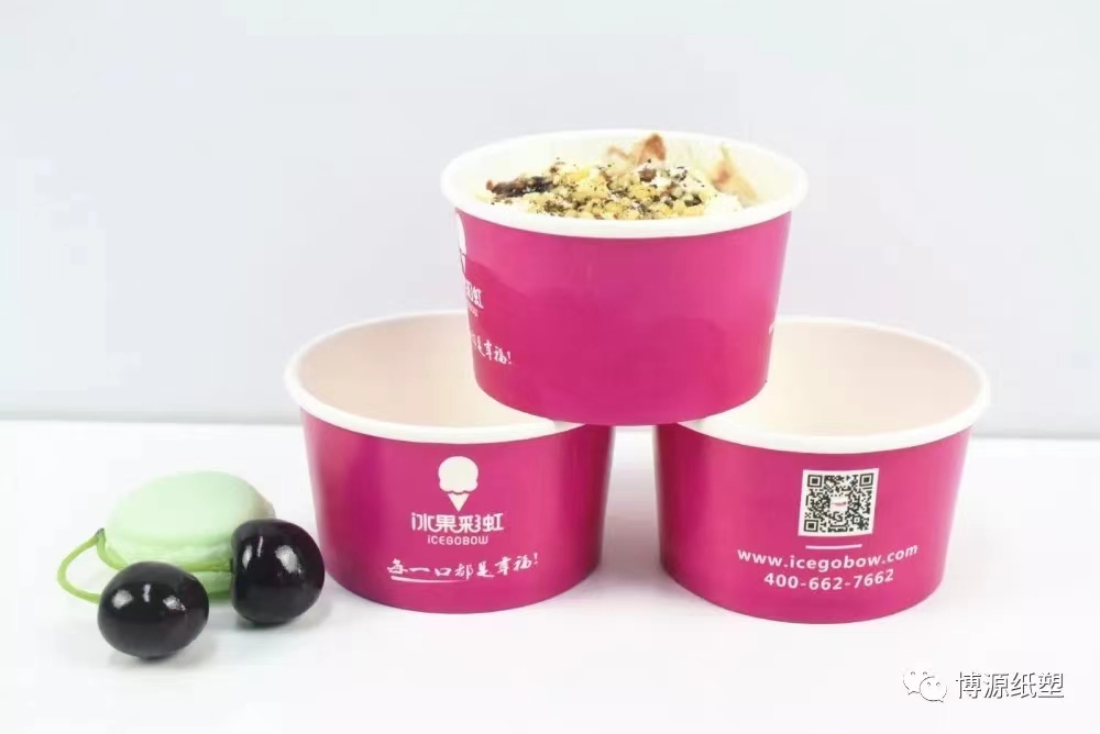 Disposable Popcorn Paper Bucket Take Away Food Grade Ice Cream Cup Paper Bowl