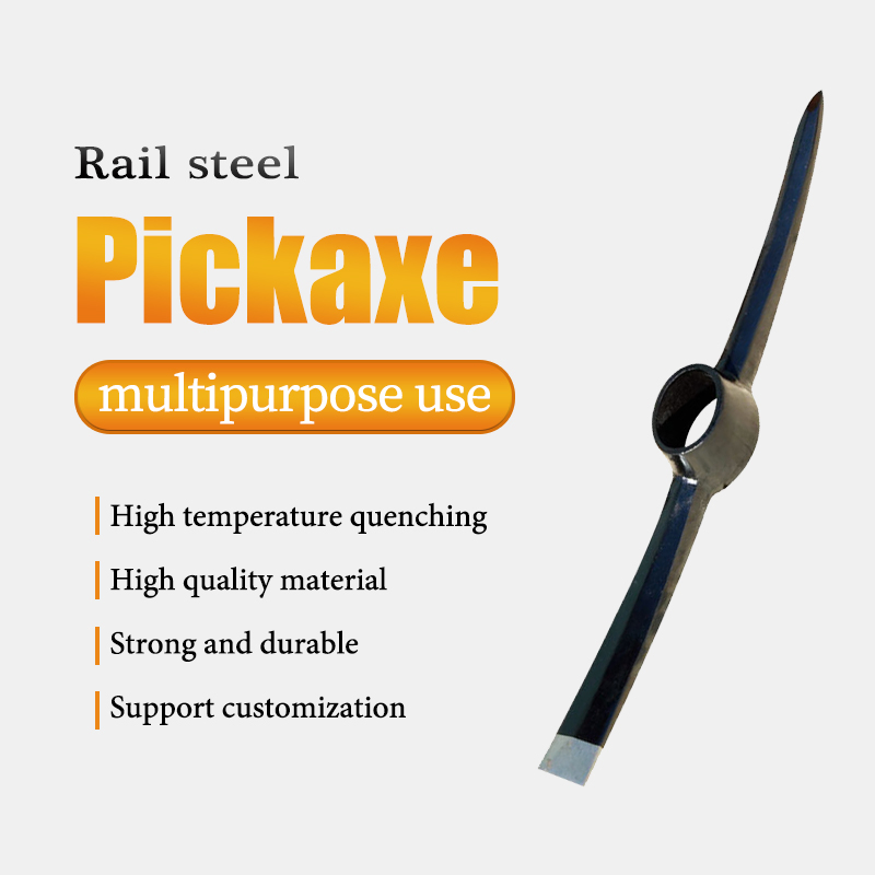 Agricultural Steel Pickaxe Outdoor Flat Tip Double-Head Pickaxe Farming Tool