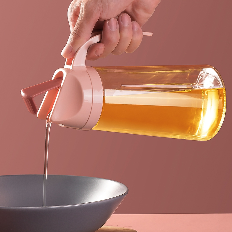 Factory Price Wholesale Empty Vinegar Glass with Spray Pourer Lid Olive Oil Bottle
