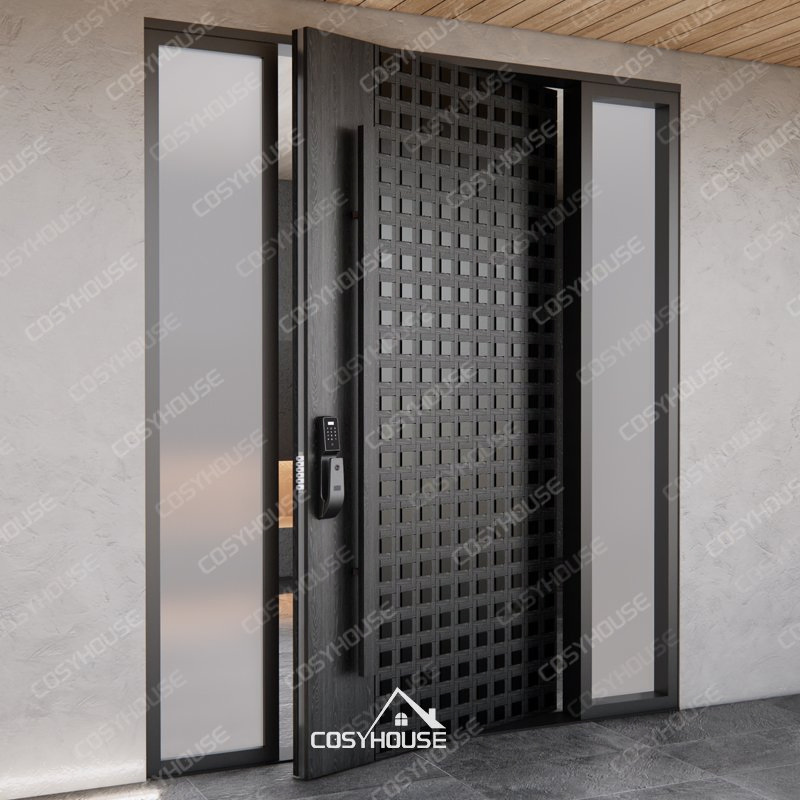 Modern Residential Wooden and Metal Doors for Interior and Exterior Use House Room Entry Front Main Doors for Apartment Villa Projects