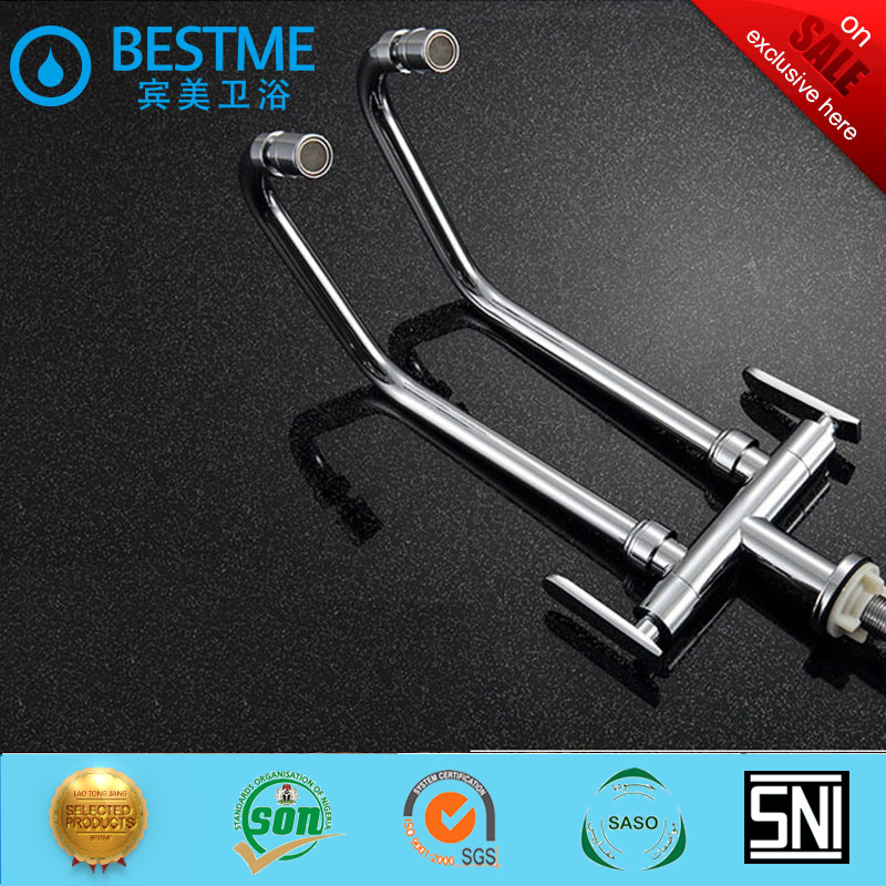 Double Spout Single Cold Water Brass Kitchen Mixer Tap with Low Price (Bn-5010)