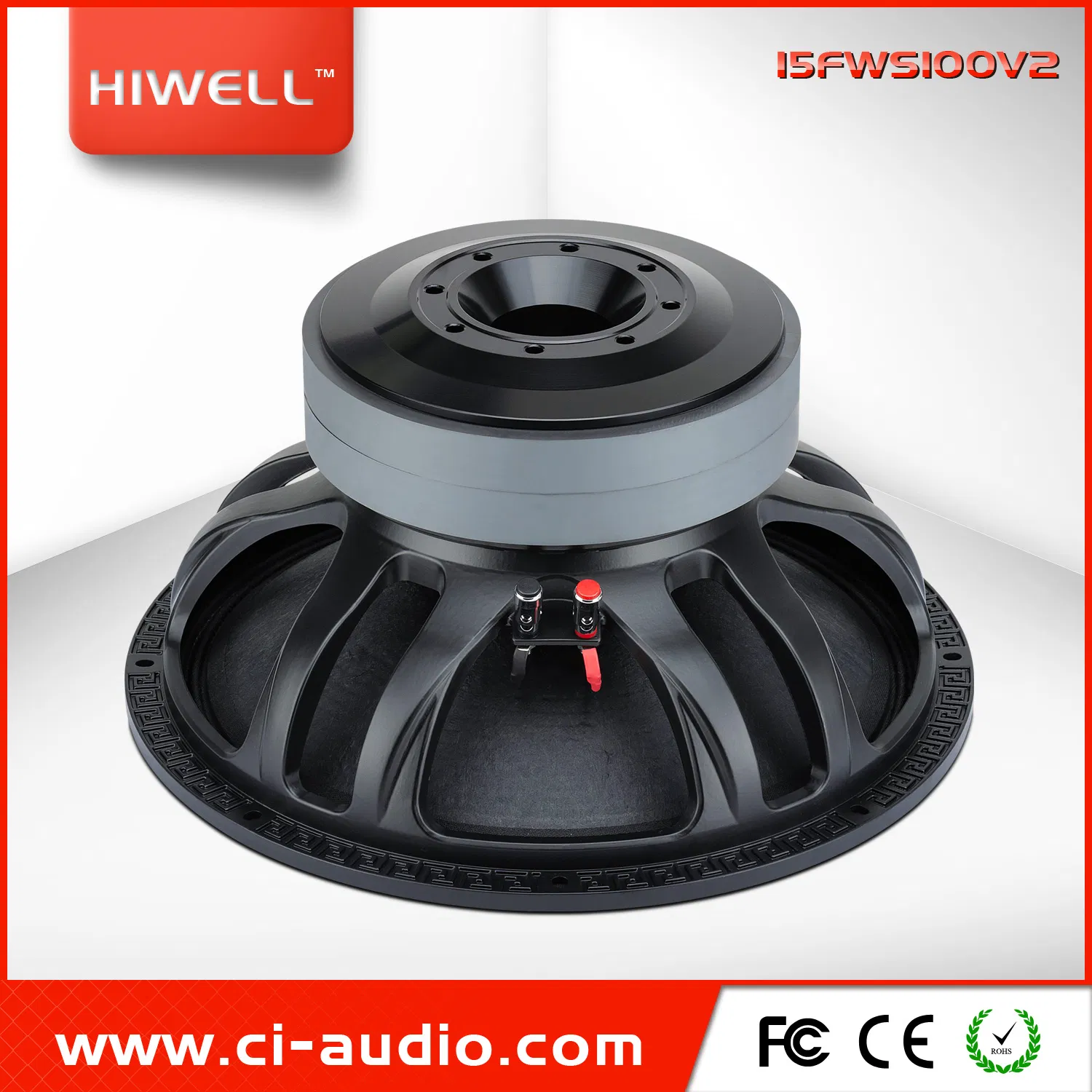 Outdoor Powered Audio Speaker 15 Inch Double Magnets Subwoofer Professional Sound System.