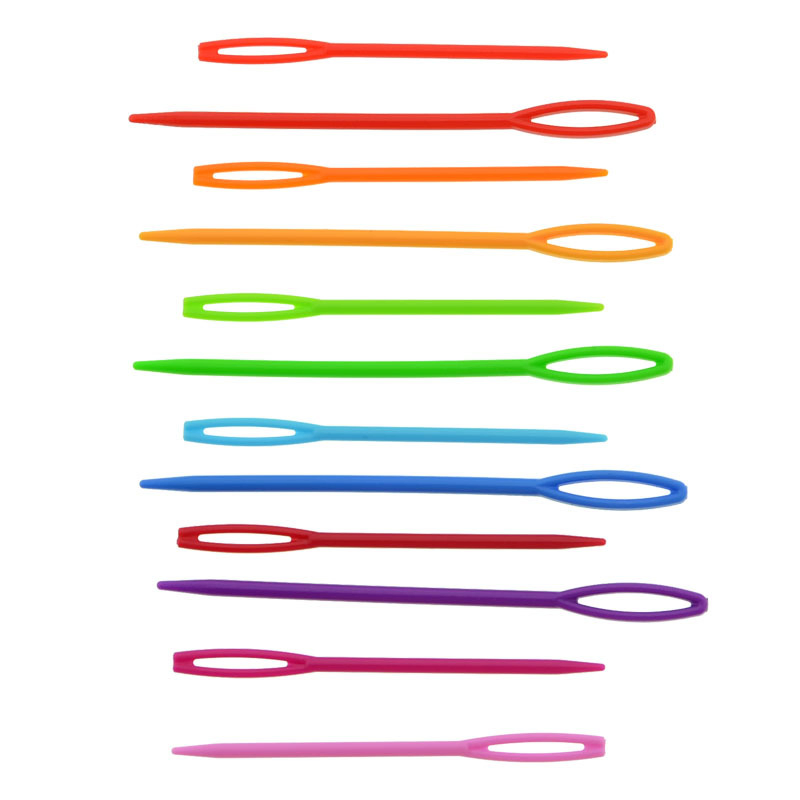 DIY Hand Sewing Knitting Sweater Woolen Yarn Plastic Needles for Children