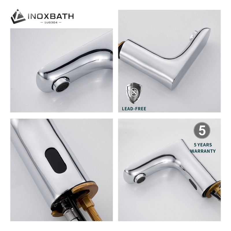 Automatic Touchless Bathroom Sense Water Faucets 304 Stainless Steel Automatic Water Tap