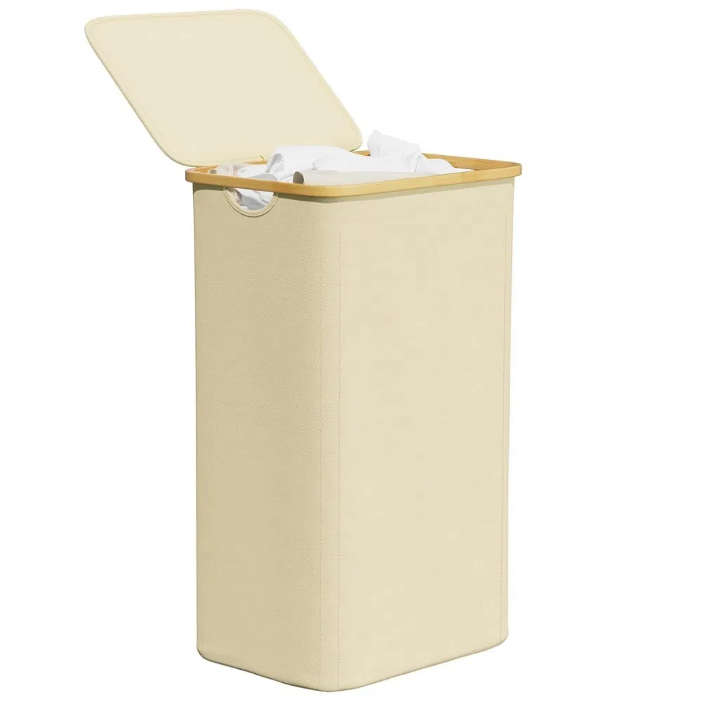 Bamboo Ring Storage Bucket, Oxford Cloth Dirty Clothes Basket, Art Storage Basket, Dirty Clothes Storage Basket