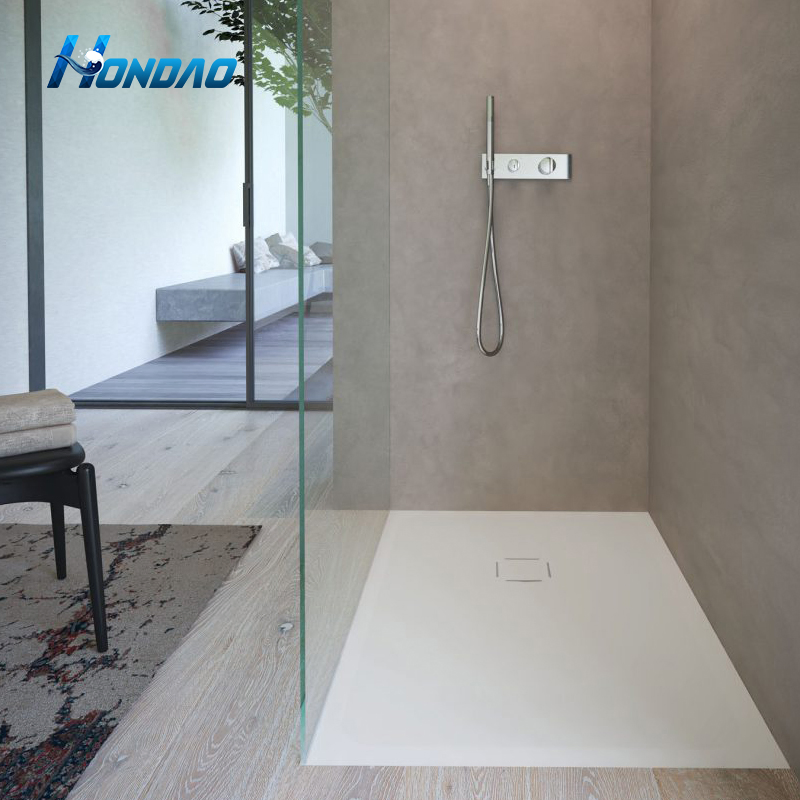 Customized Eco Friendly Solid Surface Shower Tray Artificial Stone Shower Bases