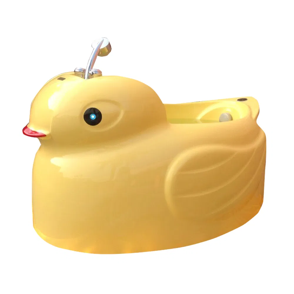 Lovely Design for Child Chicken Shaped Yellow Acrylic Baby Bathtub