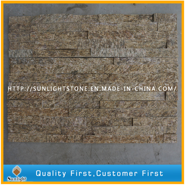 Yellow Quartz Culture Stone for Wall Cladding
