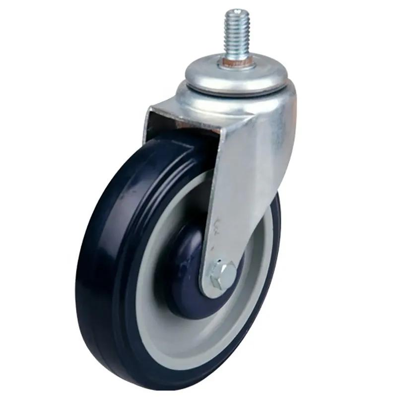 China Wholesale 5 Inches Shopping Trolley Caster Wheels Trolley Escalator Castor PU Wheel