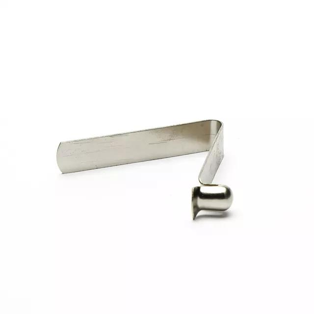 Hongsheng Custom Metal Stainless Steel Tent Pole Push V Shape Touch Button Spring Clip for Lock and Tube