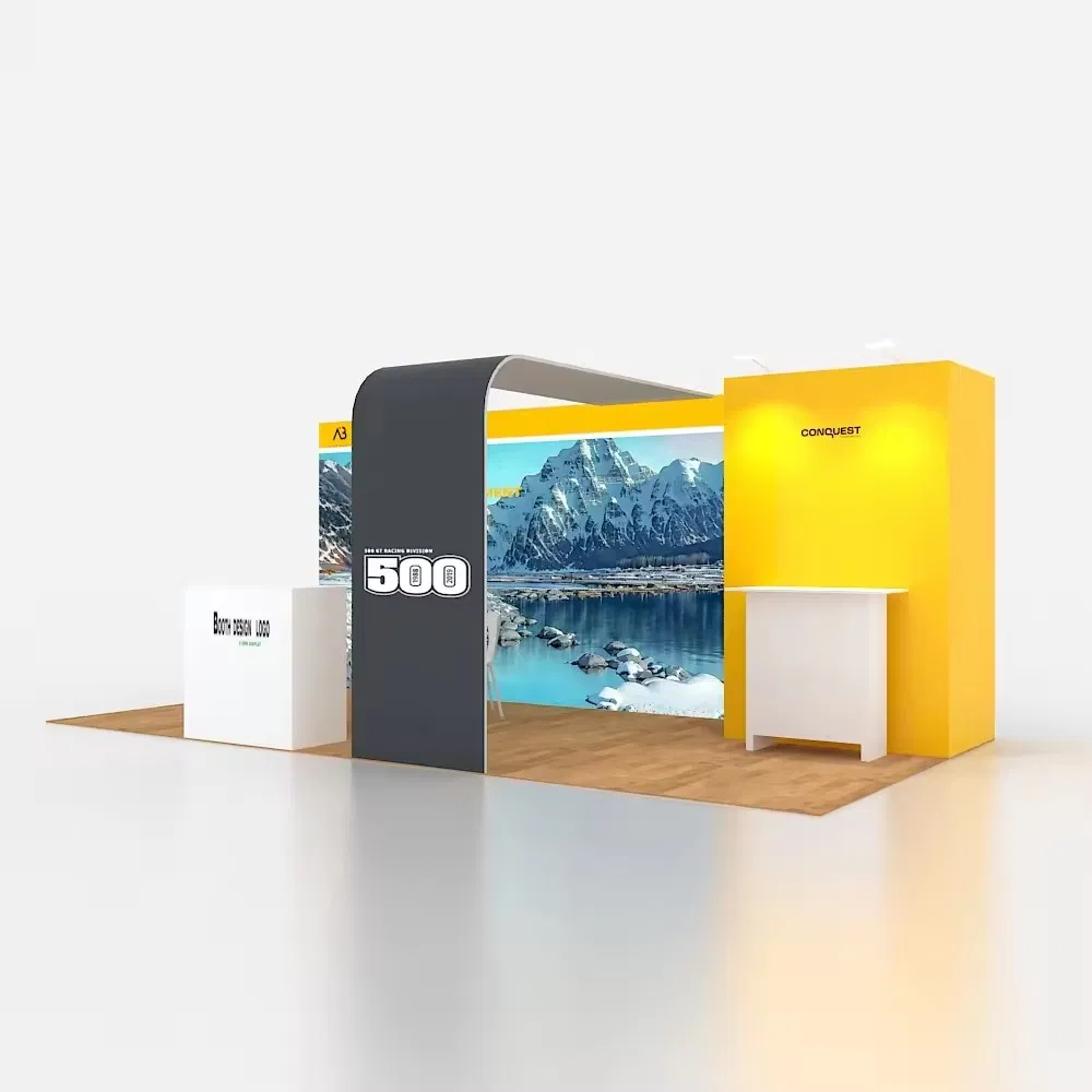 New Style Trade Show Display Standard Custom Made Saloon Booth Standard Exhibition Booth Modular Exhibition Booth Modern Display