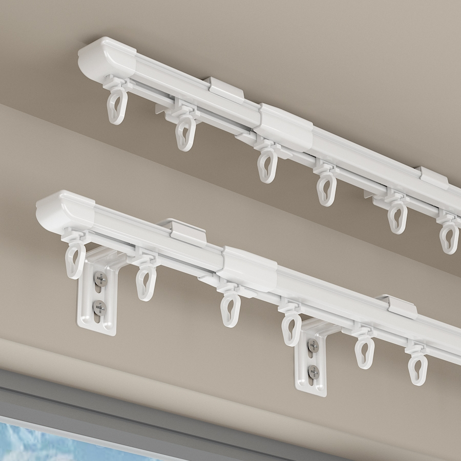 Wholesale Ceiling S Wave Ripple Fold Stretched Adjustable Sliding Blind Curtain Track