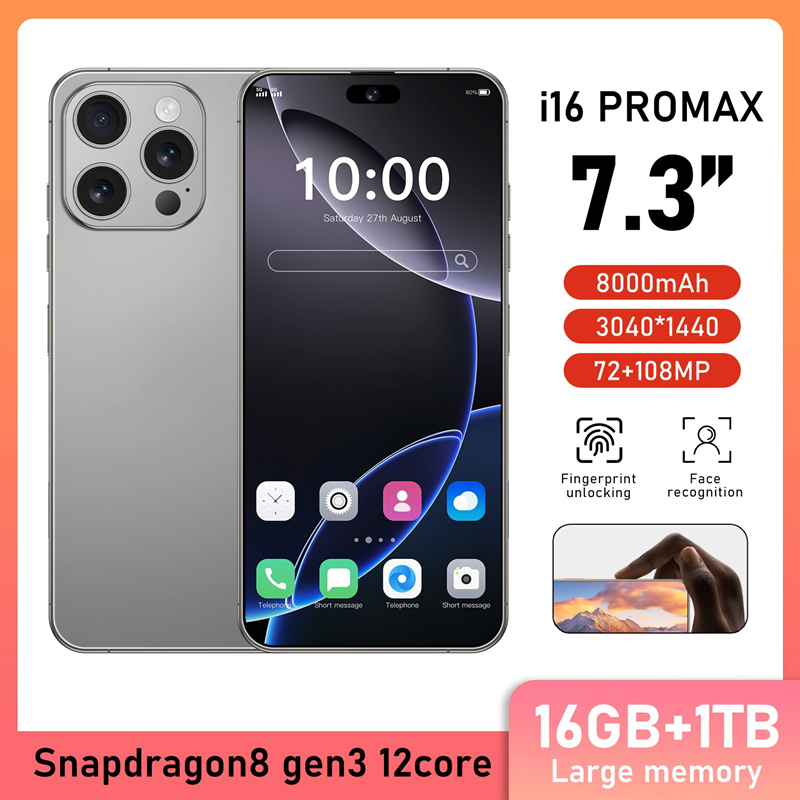Best Price I14 I15 I16 PRO Max 16GB+1tb High-Performance Cell Smart Mobile Phone