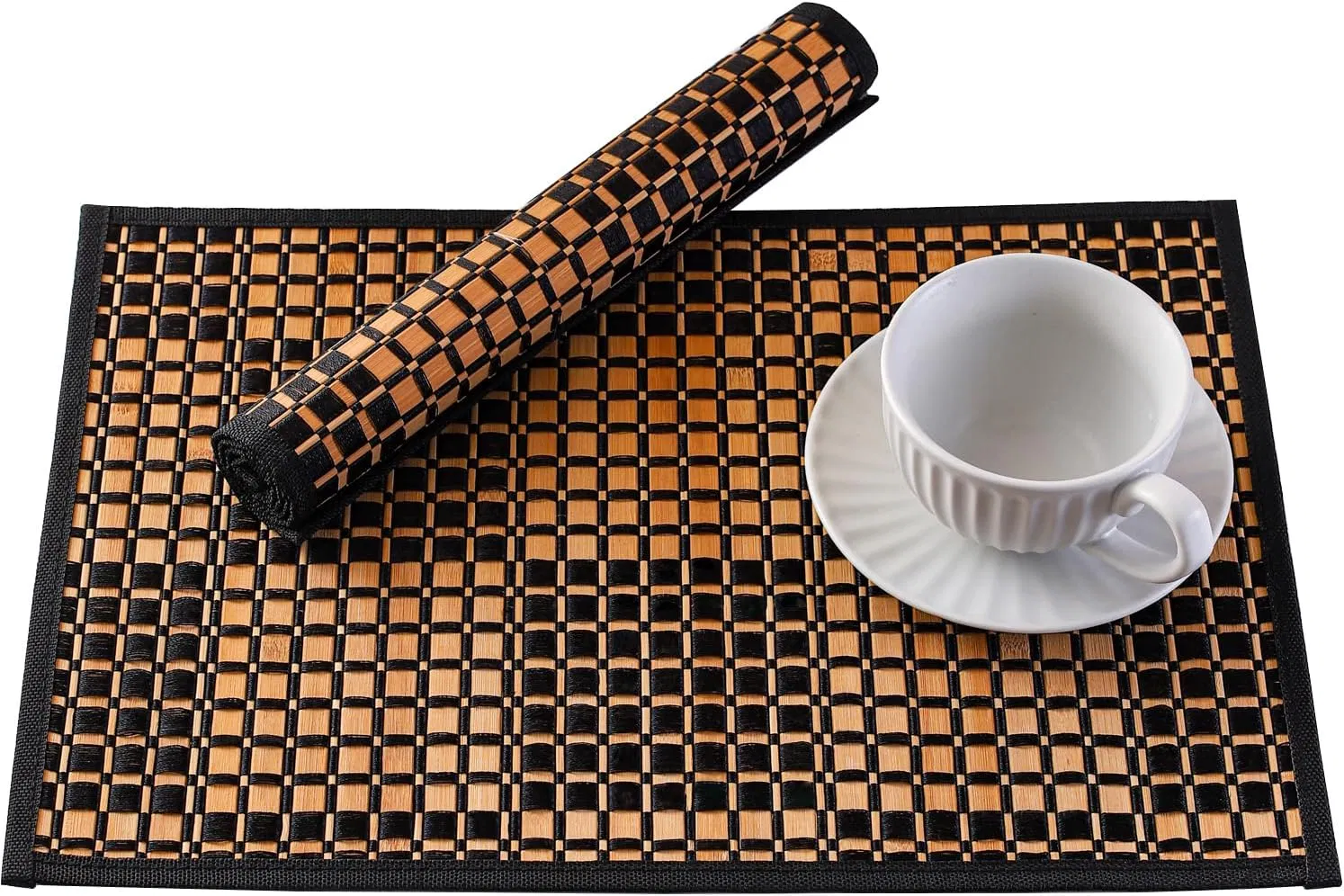 Woven Table Mat for Bamboo Dining Table Decoration