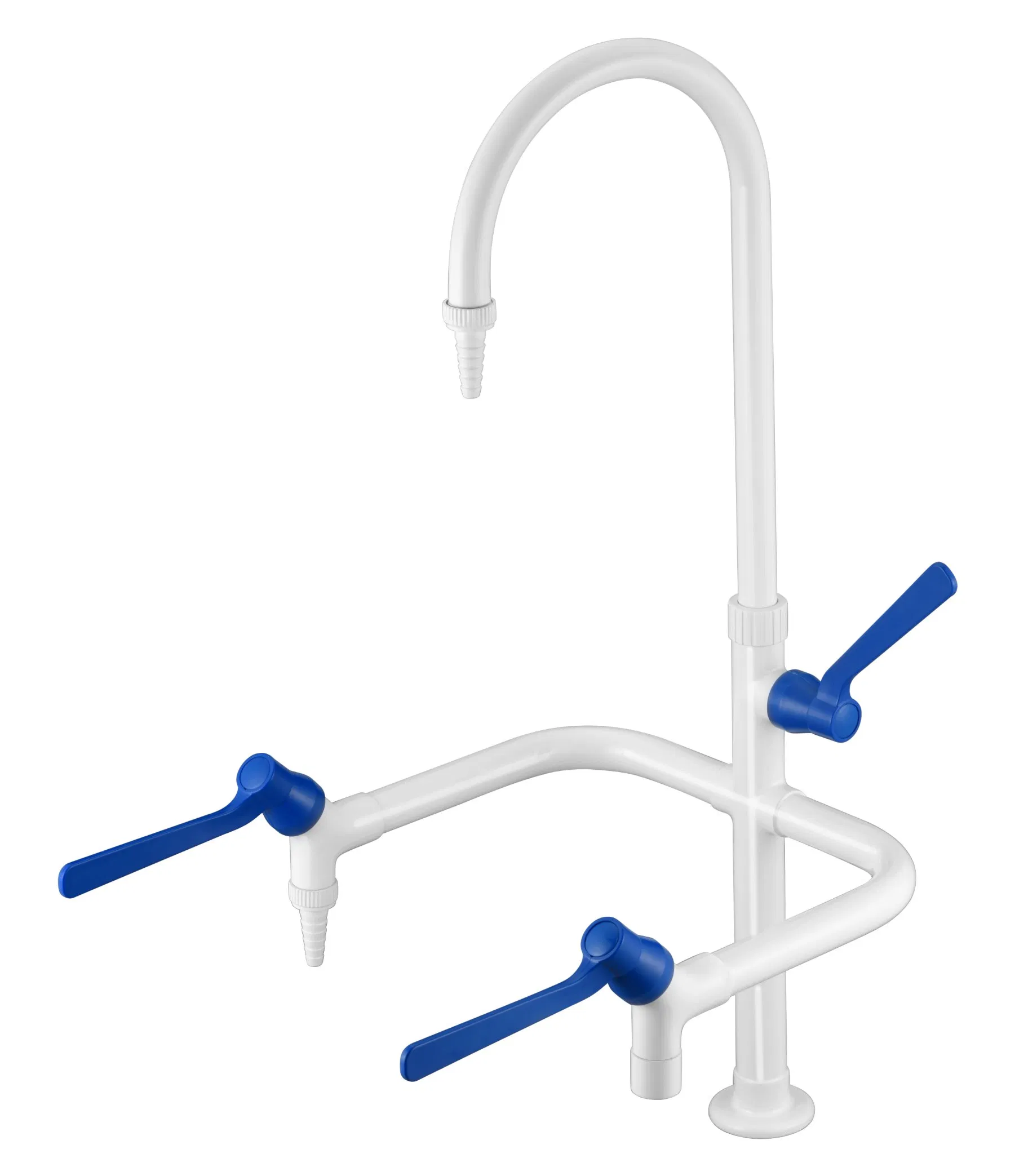 Лабораторный кран трехходовой премиум из латуни