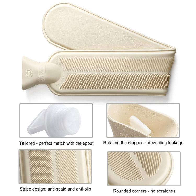 Best Selling Rubber 2L Soft Cover Hot Water Bottle Bag