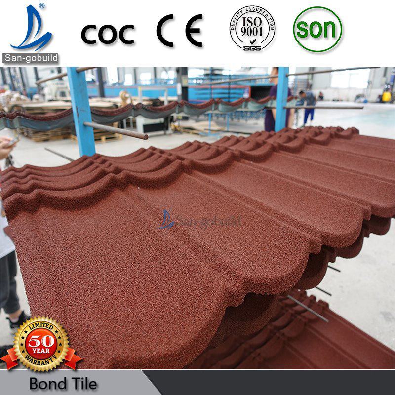 Best Selling Long Lasting Roofs Sheet Colorful Stone Coated Metal Roof Tile