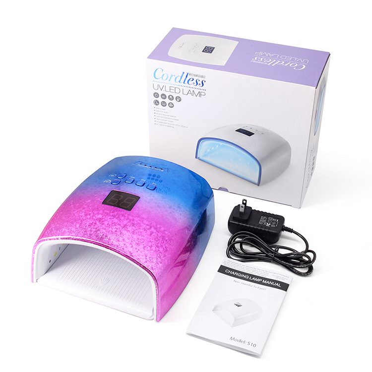 Automatic Sensor Sun White Light LED Nail Lamp Cordless 48W Curing All Gel Polish