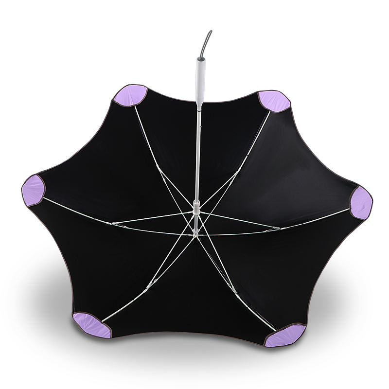 Автоматический складной зонт 105см, черный, с вышивкой