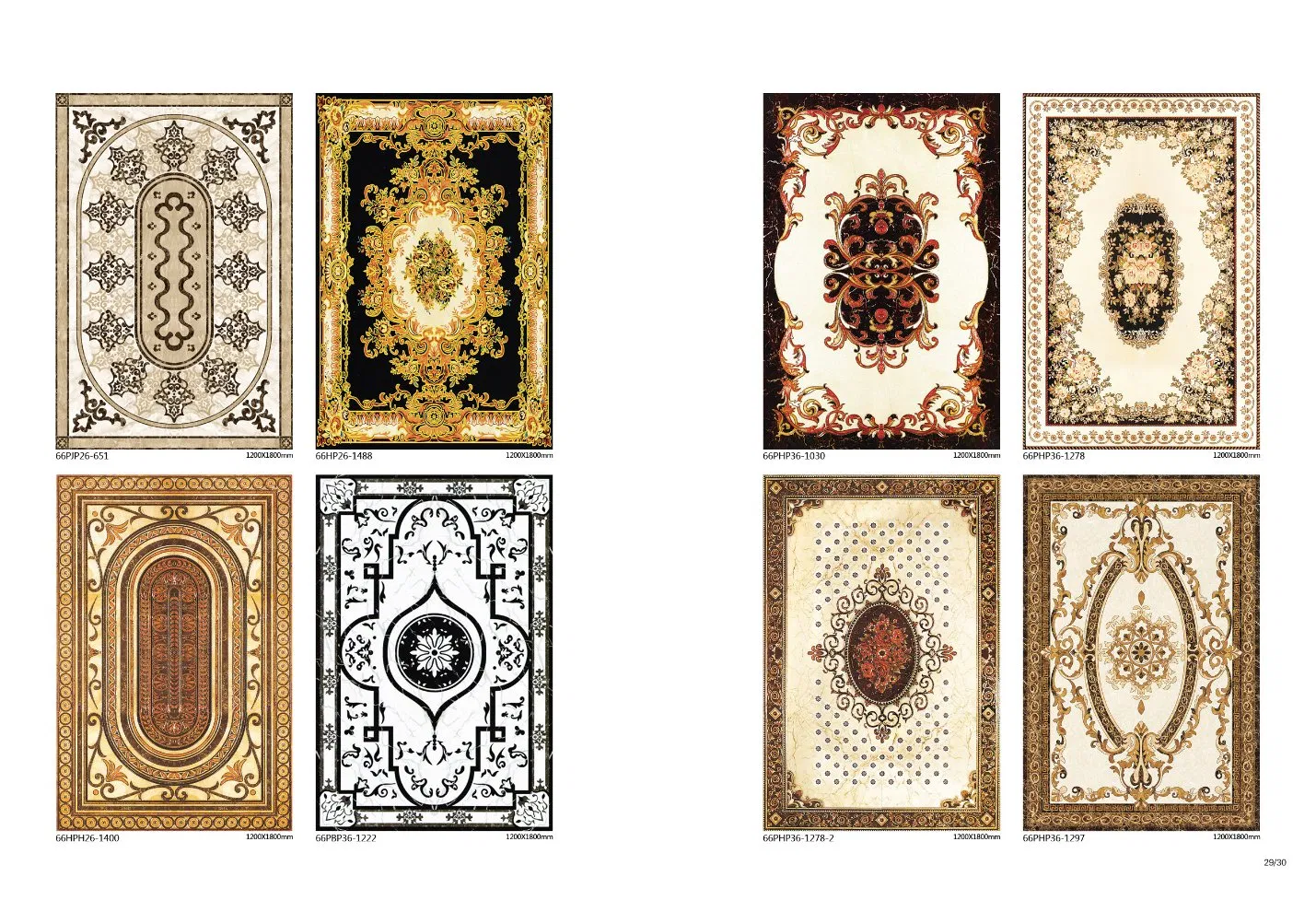 Hot Popular 1200*1800mmfoshan Glazed Polished Ceramic Carpet Floor Tiles