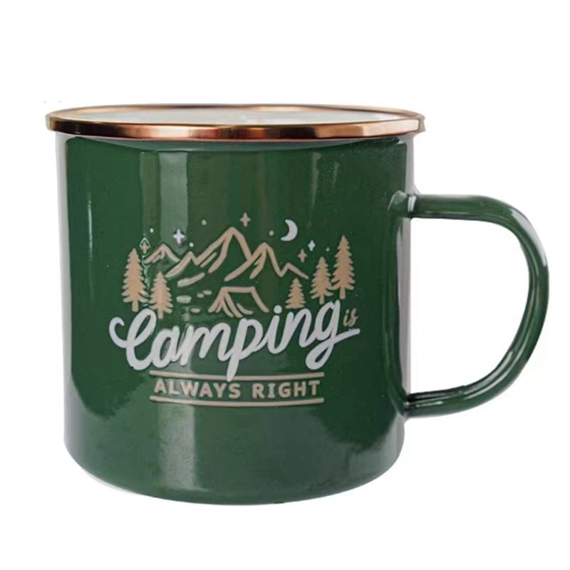 Camping Gifts Enamel Mug for Drinking Outdoor Couples Anniversary Wedding