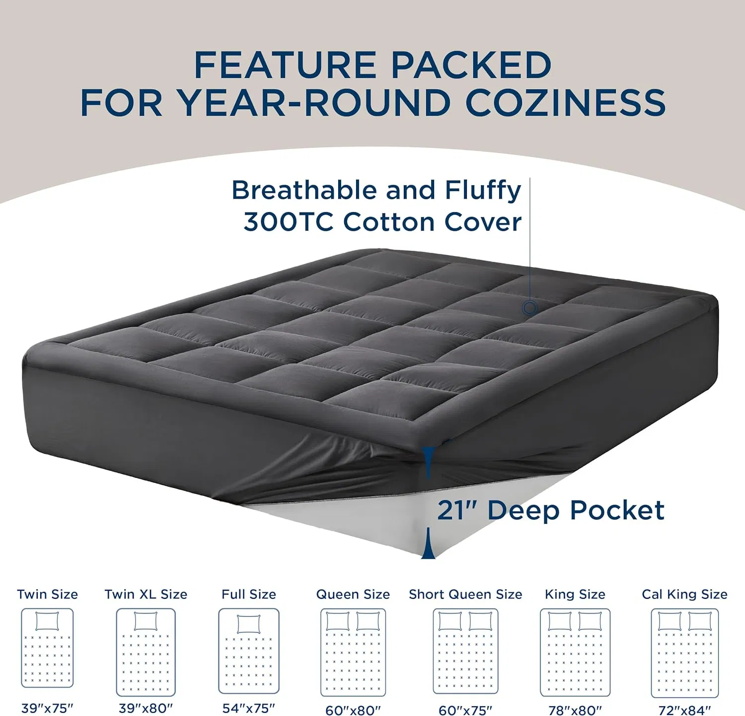 Ultra Soft Quilted Mattress Pad for Ultimate Comfort